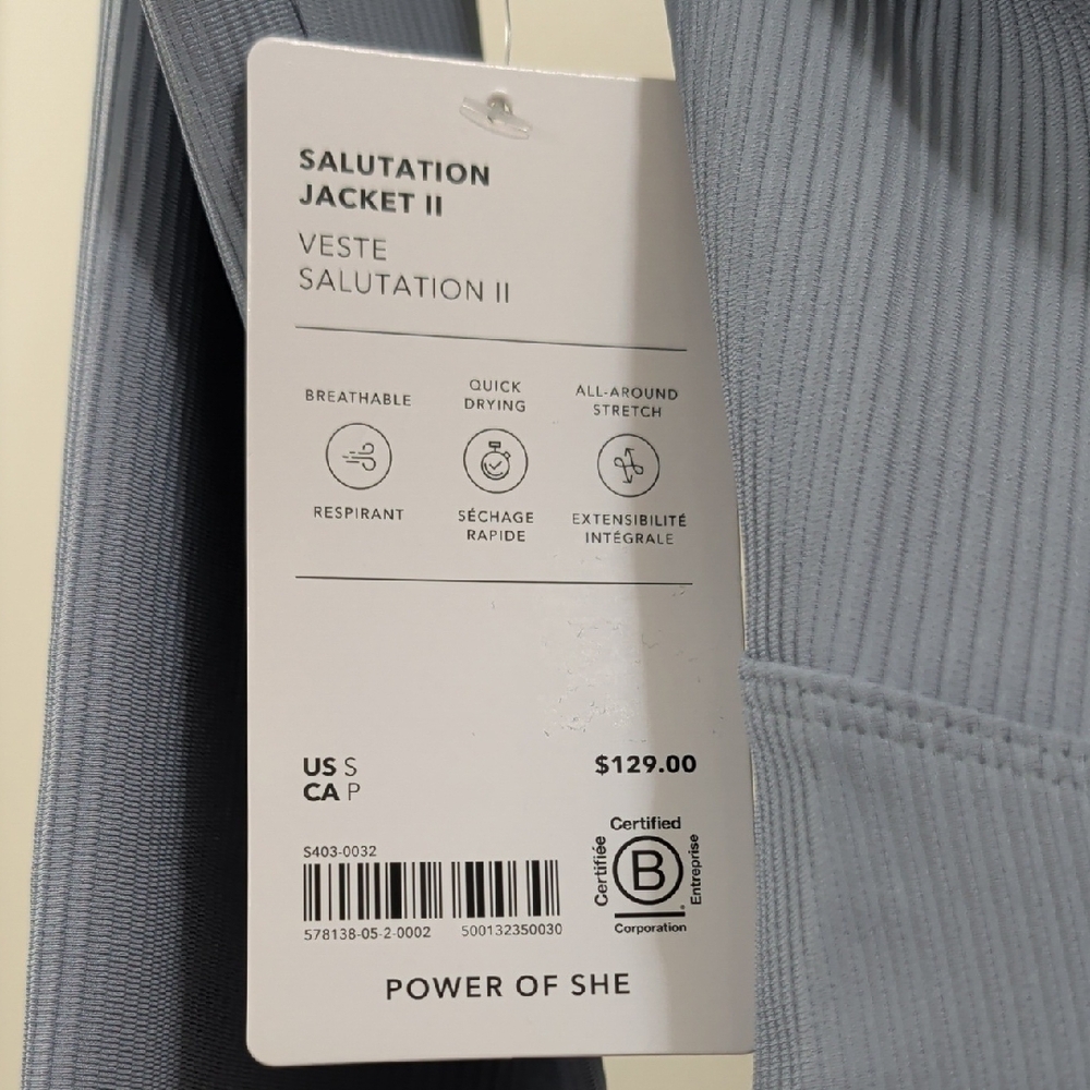 Athleta Salutation Jacket Blue Star NWT - Picture 6 of 9